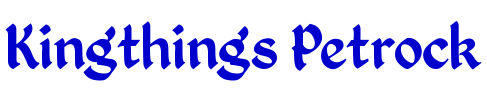 Kingthings Petrock шрифт